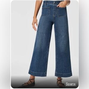 Spanx Spanxshape EveryWear Cropped Wide Leg‎ Jeans with Patch Pockets Sz 1X A36